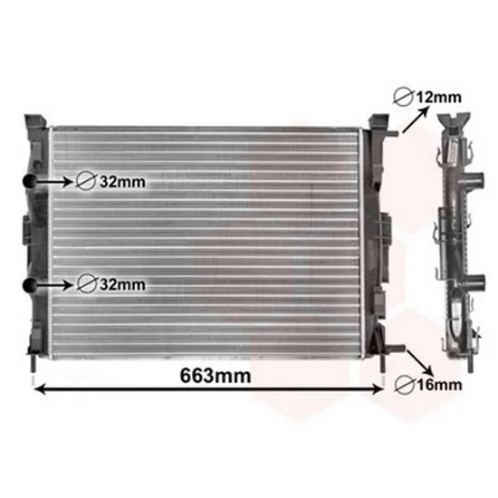 Radiator Motor RENAULT MEGANE 2 2002->2010 Radiator apa 1 6-2 0-1 5-1 9D cv manuala/ automata cu/fara aer conditionat 59x45x28 2006->2009 Perioada 2002 2003 2004 2005 2006 2007 2008