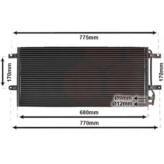 Radiator aer conditionat AUDI A6 C7 2010->2018 3.0 TDI quattro 180KW 245CP , pentru motor CDUC, CDUD, CKVB, CKVC perioada 2011 2012,2013,2014,2015,2016,2017 2018