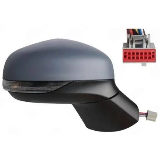 Oglinda FORD PUMA 2019-> Oglinda exterioara electrica cu incalzire cu rabatare electrica pentru vopsit (cu semnal si lampa podea si senzor banda) 12 PIN DREAPTA Perioada 2020 2021 2022 2023 2024 2025