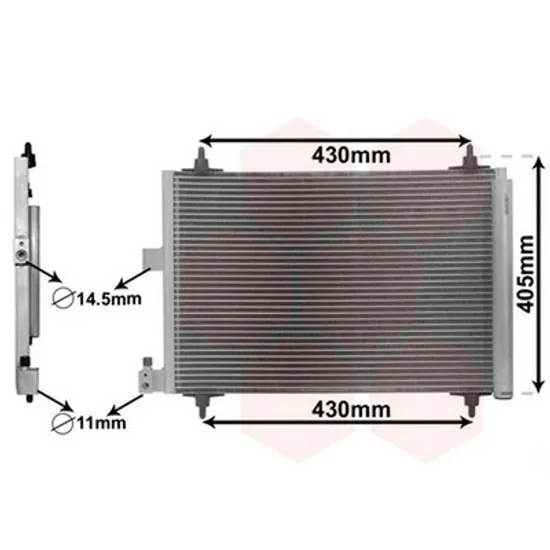 Radiator Aer Conditionat PEUGEOT PARTNER 1996->2010 Radiator aer conditionat benzina 1,9 - 2,0 diesel 52x36x1,6 Perioada 1996 1997 1998 1999 2000 2001 2002 2003 2004 2005 2006 2007 2008