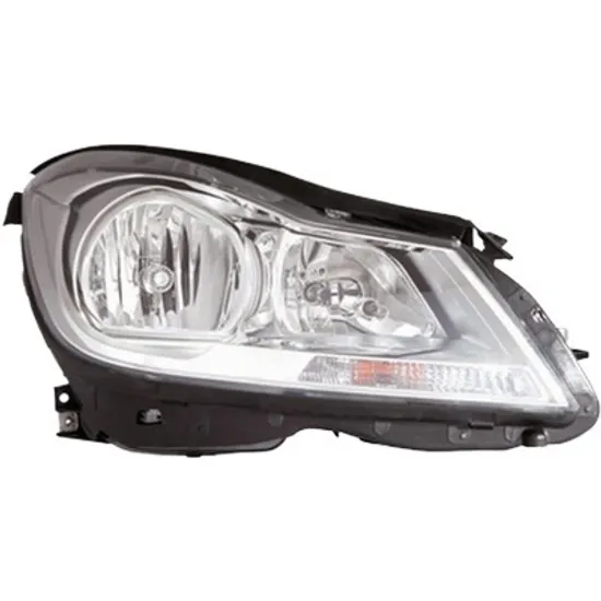 Far dreapta MERCEDES C-CLASS W204 2007->2014 perioada 2011 2012 2013 2014 cu motor reglaj, cromat, semnal transparent, cu reglaj electric, cu bec H7/H7