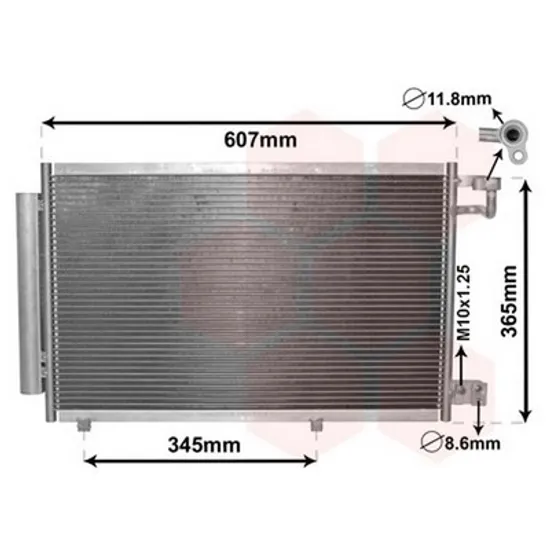 Radiator Aer Conditionat FORD FIESTA 5 JH 2008->2017 Radiator aer conditionat benzina - 1.4TDCi (57,5x36) Perioada 2008 2009 2010 2011 2012 2013