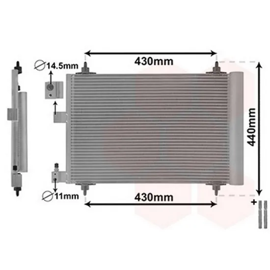 Radiator Aer Conditionat PEUGEOT 607 2000->2010 Radiator aer conditionat 1999-> /DS 52x36 Perioada 2000 2001 2002 2003 2004 2005 2006