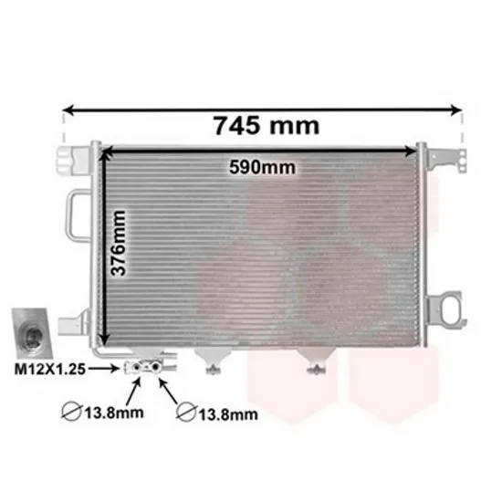 Radiator Aer Conditionat MERCEDES C-CLASS W203 2000->2007 Radiator aer conditionat benzina/ diesel (59x37.5) VALVE 12mm Perioada 2000 2001 2002 2003 2004 2005 2006 2007