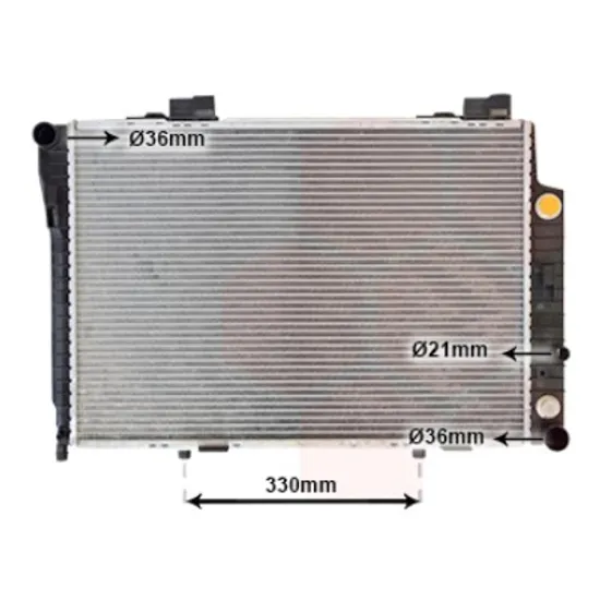 Radiator apa MERCEDES SLK R170 1996->2004 200 Kompressor 120KW 163CP , pentru motor M 111.958 perioada 2000 2001,2002,2003 2004