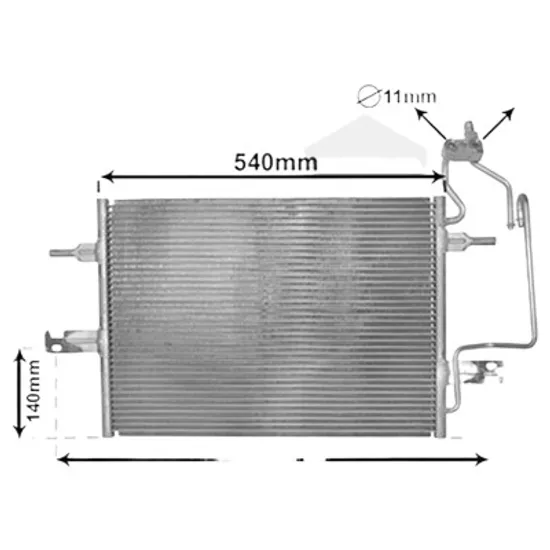 Radiator aer conditionat SKODA OCTAVIA 3 2012->2019 1.5 TSI 110KW 150CP , pentru motor DADA, DPCA perioada 2017 2018,2019,2020,2021 2022
