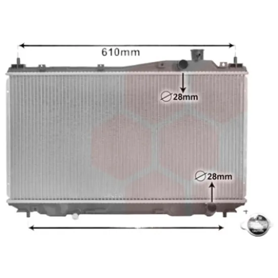 Radiator apa HONDA CIVIC 7 2000->2005 pentru 1.4 i, perioada 2001 2002 2003 2004 2005