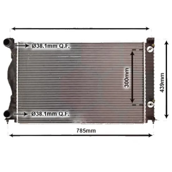 Radiator apa AUDI A6 C6 2004->2011 pentru 2.0 TDI, perioada 2004 2005 2006 2007 2008 2009 2010 2011