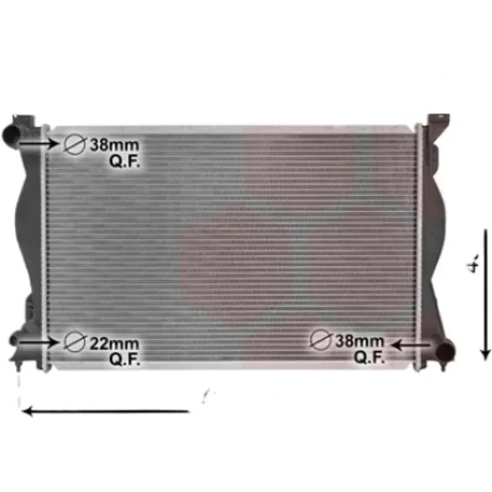 Radiator apa AUDI A6 C6 2004->2011 2.8 FSI quattro 162KW 220CP , pentru motor CCEA perioada 2008 2009,2010 2011