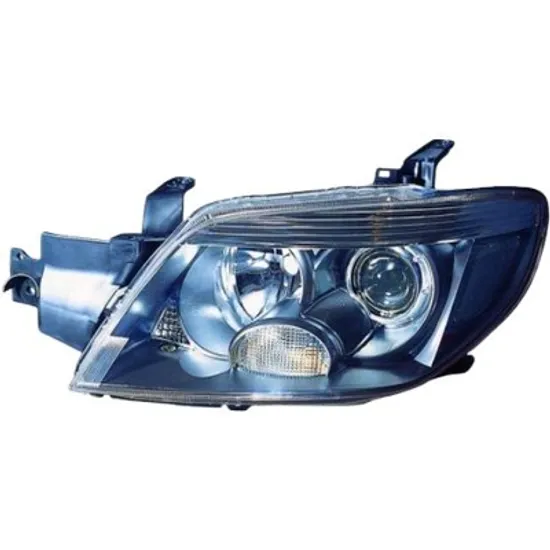 Far dreapta MITSUBISHI OUTLANDER 1 2001->2006 perioada 2003 2004 2005 2006 de la an de fabricatie 06/2004, fara motor reglaj, semnal fumuriu, cu reglaj electric, cu bec HB1, cu bec HB3