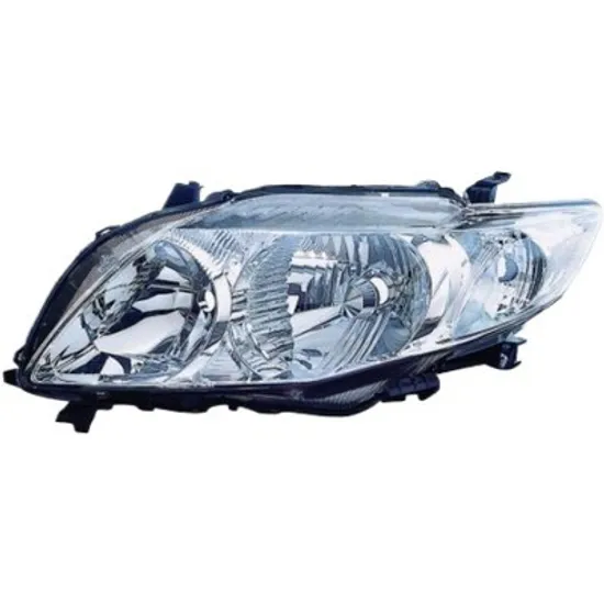 Far dreapta TOYOTA COROLLA E15 2006->2014 perioada 2008 2009 2010 2011 2012 2013 2014 pana la an de fabricatie 12/2009, fara motor reglaj, semnal transparent, reglaj electric, pentru 5 usi, cu bec D4R xenon, cu bec HB3 cu bec W5W, cu bec WY21W,