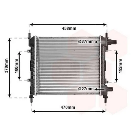 Radiator Motor FORD KA 1996->2008 Radiator apa pentru benzina fara aer conditionat (38x37) Perioada 1996 1997 1998 1999 2000 2001 2002 2003 2004 2005 2006 2007 2008