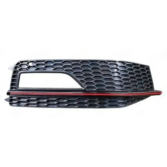 Grila Bara AUDI A4 B8 2007->2015 Grila bara fata (cu gaura Proiector) ornament rosu (S-LINE) DREAPTA Perioada 2011 2012 2013 2014 2015
