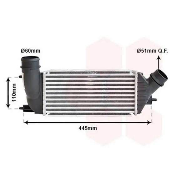 Intercooler PEUGEOT 807 2002->2010 Radiator intercooler 2.0HDi diesel 2011-> 300x145x80 Perioada 2002 2003 2004 2005 2006 2007 2008