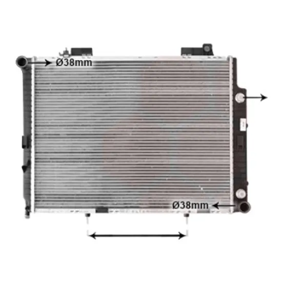 Radiator apa MERCEDES E-CLASS W210 1995->2002 pentru E 290 Turbo-D, perioada 1996 1997 1998 1999