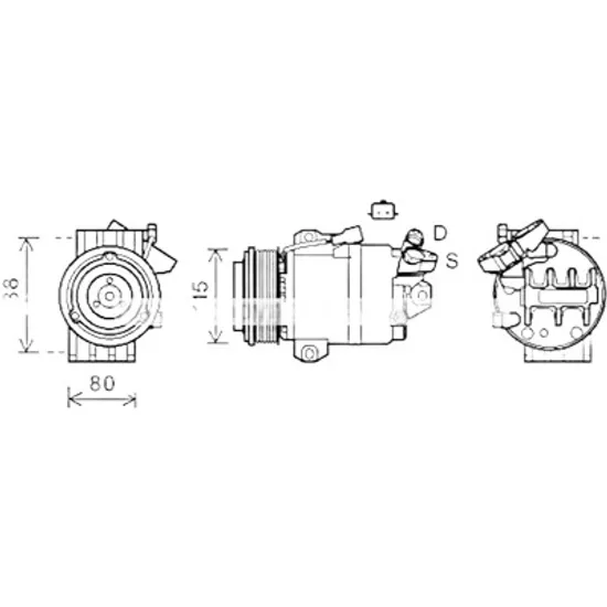 Compresor aer conditionat RENAULT KOLEOS 1 2008->2015 2.0 dCi 4x4 110KW 150CP , pentru motor M9R 832, M9R 833, M9R 834, M9R 835, M9R 836, M9R 838, M9R 850, M9R 855, M9R 856, M9R 862, M9R 865, M9R 866 perioada 2008 2009 2010 2011 2012 2013