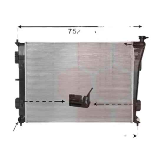 Radiator apa HYUNDAI i45 2009->2015 pentru 2.0 i, perioada 2011 2012 2013 2014