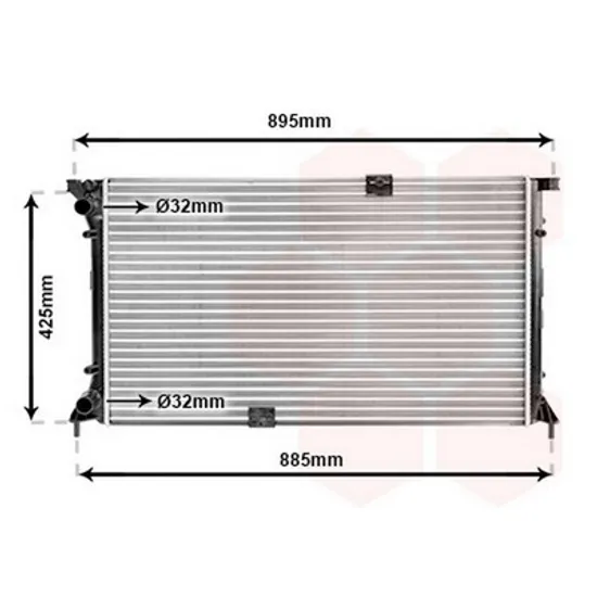 Radiator Motor RENAULT TRAFIC 2 2001-> Radiator apa pentru 2 5 Di fara aer conditionat 78x44 9 furtun pe stanga Perioada 2001 2002 2003 2004 2005 2006