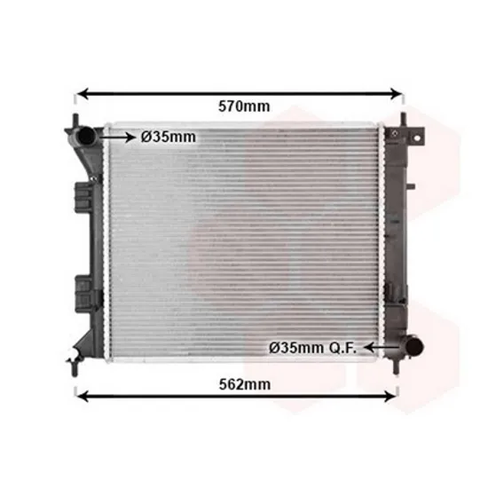 Radiator Motor KIA PRO CEED 2008->2013 Radiator apa 1.6 T-GDI benzina manuala 464x397x26 3 usi 2013->2015 Perioada 2013 2014 2015 2016