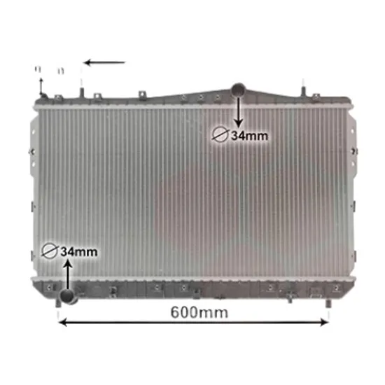 Radiator apa DAEWOO LACETTI 2004-> 1.6 80KW 109CP , pentru motor F16D3 perioada 2004 2005,2006,2007,2008 2009