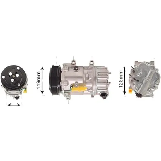 Compresor aer conditionat PEUGEOT 208 1 2012->2018 1.2 GPL 60KW 82CP , pentru motor HMZ (EB2F) perioada 2015 2016 2017 2018 2019 2020