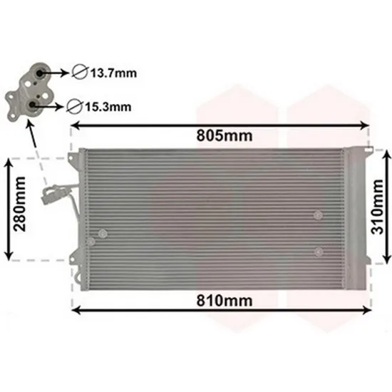 Radiator Aer Conditionat VW TOUAREG 2002->2010 Radiator aer conditionat benzina/ diesel 70x39 Perioada 2002 2003 2004 2005 2006 2007 2008 2009 2010