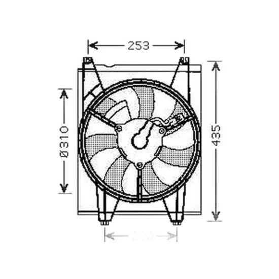 Ventilator Motor KIA CERATO 2004->2009 Electroventilator radiator aer conditionat complet (benzina/diesel), 2004->2009 Perioada 2004 2005 2006 2007 2008 2009 ,