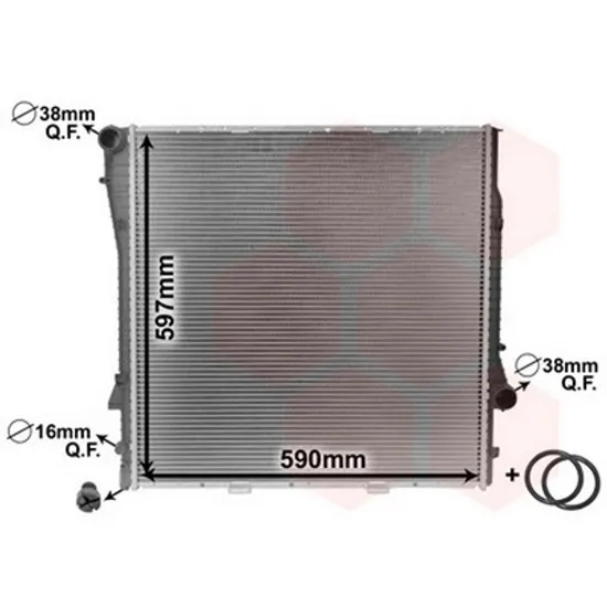 Radiator Motor BMW X5 E53 2000->2006 Radiator apa 3.0 benzina/diesel AUTO (59x60x2.4) (BEHR ALTERNATIVE) Perioada 2000 2001 2002 2003 2004 2005 2006 2007