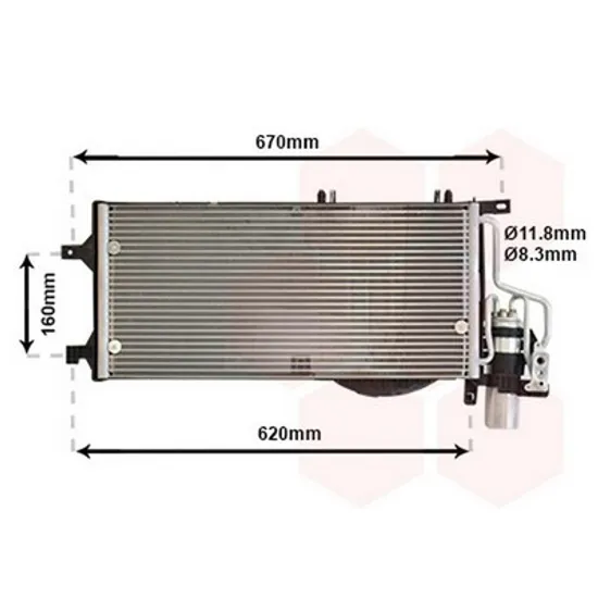 Radiator Aer Conditionat OPEL COMBO 2001->2012 Radiator aer conditionat 1 7 CDTI 54x26 ->2003 Perioada 2001 2002 2003 2004