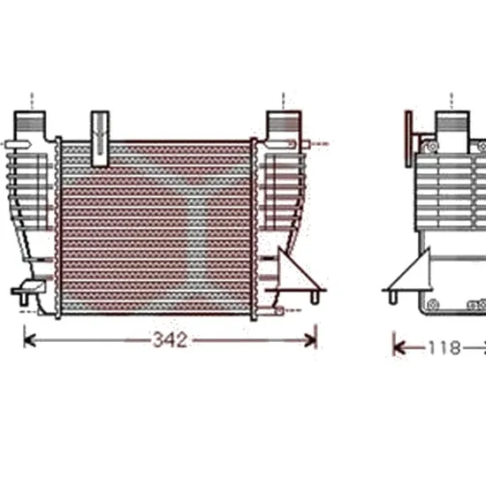 Intercooler RENAULT MODUS / GRAND MODUS 2004-> pentru 1.5 dCi 90, perioada 2010 2011 2012 2013 2014 2015