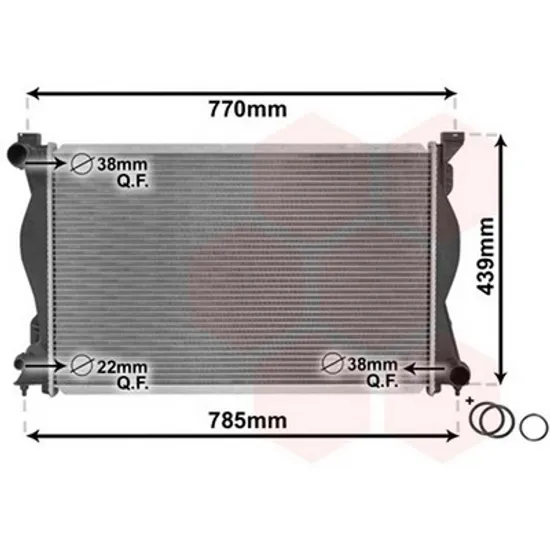 Radiator Motor AUDI A6 C6 2004->2011 Radiator apa 2.4-2.8-3.0-3.2 . (68x44) Perioada 2004 2005 2006 2007 2008 2009 2010 2011