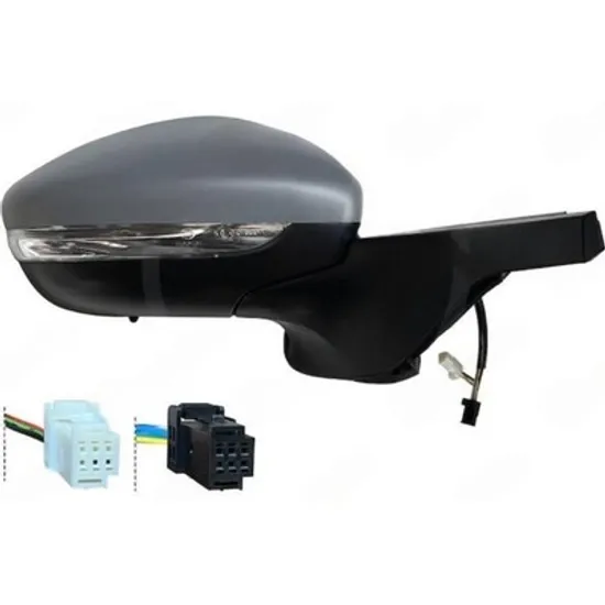 Oglinda CITROEN C3 III 2016-> Oglinda exterioara electrica cu incalzire cu rabatare electrica pentru vopsit (cu semnal si senzor si senzor banda) (6+6 PIN) 2018- DREAPTA Perioada 2018 2019 2020 2021