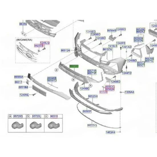 Grila Bara HYUNDAI TUCSON 2020-> Grila bara fata (O) Perioada 2024 2025