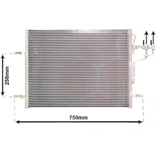 Radiator aer conditionat RENAULT MODUS / GRAND MODUS 2004-> pentru 1.6, perioada 2004 2005 2006 2007 2008 2009