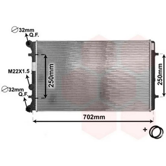 Radiator Motor SEAT LEON 1999->2006 Radiator apa pentru toate modelele benzina/diesel cu/fara aer conditionat 65x41,5 Perioada 1999 2000 2001 2002 2003 2004 2005 2006