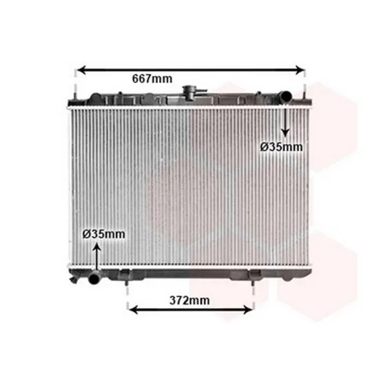 Radiator Motor NISSAN X-TRAIL T30 2001->2013 Radiator apa 2.2 DCI ->2007 (45x69) (KOYO) Perioada 2001 2002 2003 2004 2005 2006 2007