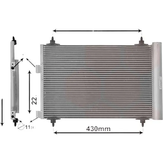 Radiator aer conditionat MERCEDES SPRINTER 907 910 2018-> pentru 319 CDI RWD , perioada 2018 2019 2020 2021 2022 2023 2024 2025