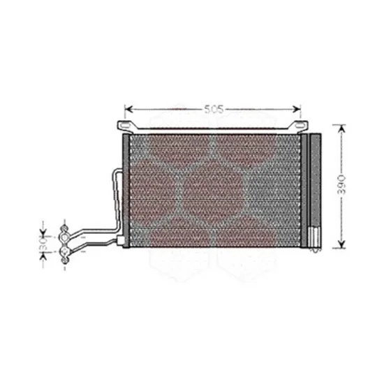 Radiator aer conditionat VW TOURAN 2010->2016, GOLF 7 2012->2020, GOLF 7 Variant 2013->2019, TIGUAN AD1 2016->, GOLF 7 SPORTSVAN 2014->, PASSAT B8 2014->, TIGUAN ALLSPACE BW2 2017-> pentru 1.4 TSI, perioada 2012 2013 2014 2015 2016 2017 2018 2019 2020 2021
