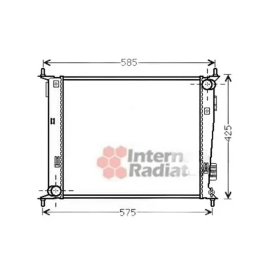 Radiator Motor KIA SOUL 1 2009->2014 Radiator apa pentru 1.6 cc (48x41,5) Perioada 2009 2010 2011 2012 2013