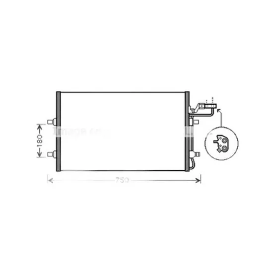 Radiator Aer Conditionat VOLVO S40 2 2004->2012 Radiator aer conditionat benzina/ diesel 59x38 racord 15mm Perioada 2004 2005 2006 2007 2008 2009 2010