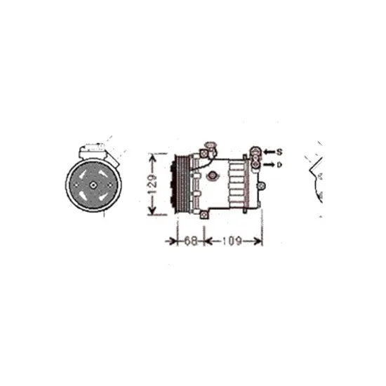 Compresor aer conditionat OPEL TIGRA TwinTop 2004->2010 pentru 1.4, perioada 2004 2005 2006 2007 2008 2009 2010
