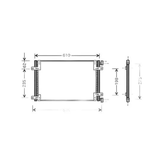 Radiator Aer Conditionat FIAT DOBLO 223 2000->2010 Radiator aer conditionat (56x31,2x1,8) 1.2 - 1.6cc Perioada 2001 2002 2003 2004 2005 2006 2007 2008 2009