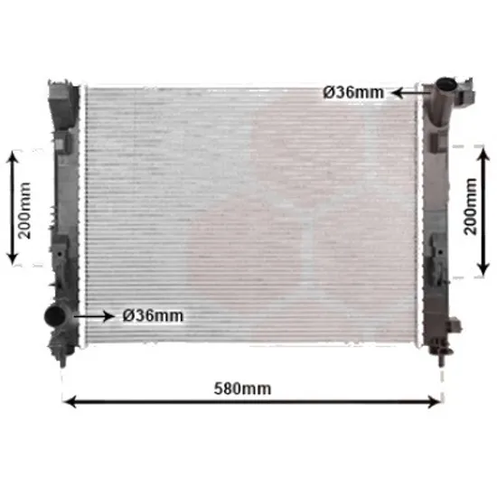 Radiator apa NISSAN MICRA 5 2016-> pentru 0.9 IG-T, perioada 2016 2017 2018 2019 2020 2021