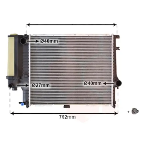 Radiator apa BMW 5 E39 1995->2003 pentru 520 i, perioada 1996 1997 1998 1999 2000 2001 2002 2003