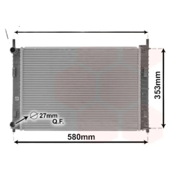 Radiator apa FORD FUSION 2002->2012 1.3 44KW 60CP , pentru motor BAJA perioada 2002 2003,2004 2005