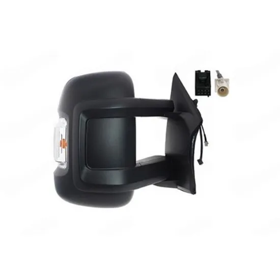 Oglinda PEUGEOT BOXER 2006-> Oglinda exterioara electrica cu incalzire lungime medie (cu semnal si antena) (8+1 PIN) DREAPTA Perioada 2014 2015 2016 2017 2018 2019 2020