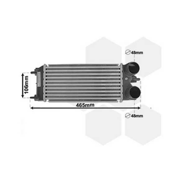 Intercooler FORD ECOSPORT 2012-> Radiator intercooler 1.4-1.6TDCi 300x150x80 Perioada 2013 2014 2015 2016 2017