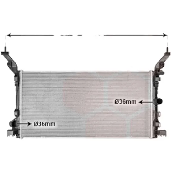 Radiator apa RENAULT LAGUNA 3 2007->2015 pentru 2.0 dCi, perioada 2007 2008 2009 2010 2011 2012 2013 2014 2015