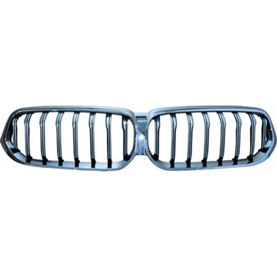Grila radiator BMW 6 Gran Turismo G32 2017-> Grila argintiu (cu ornament cromat) (cu locas pentru camera) Perioada 2020 2021 2022 2023 2024 2025