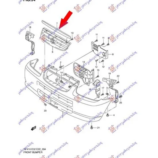 Bandou Grila SUZUKI ALTO 2004->2009 Ornament grila fata cromat original Perioada 2002 2003 2004 2005 2006 2007 2008 2009